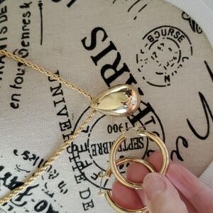 House of harlow necklace and hoop earrings set